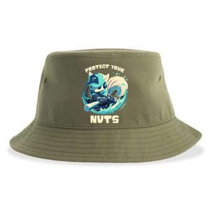 Squirrel Catcher Protect Your Nuts Funny Baseball Cute Gift Sustainable Bucket Hat