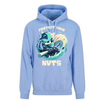 Squirrel Catcher Protect Your Nuts Funny Baseball Cute Gift Unisex Surf Hoodie