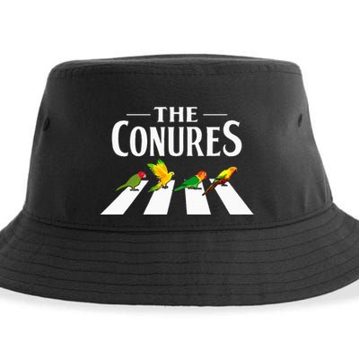 Sun Conure Parrot Pedestrian Design For A Conure Owner Sustainable Bucket Hat