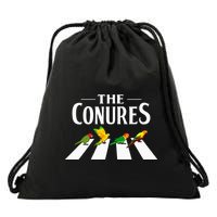 Sun Conure Parrot Pedestrian Design For A Conure Owner Drawstring Bag