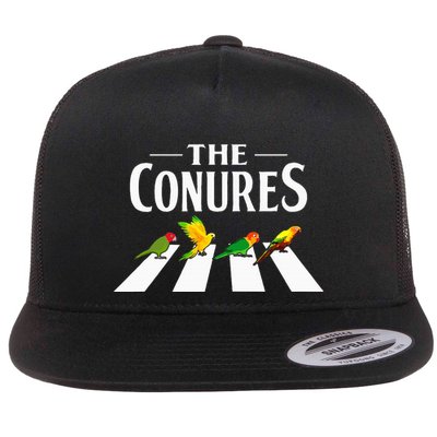 Sun Conure Parrot Pedestrian Design For A Conure Owner Flatbill Hat