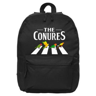 Sun Conure Parrot Pedestrian Design For A Conure Owner 16 in Basic Backpack