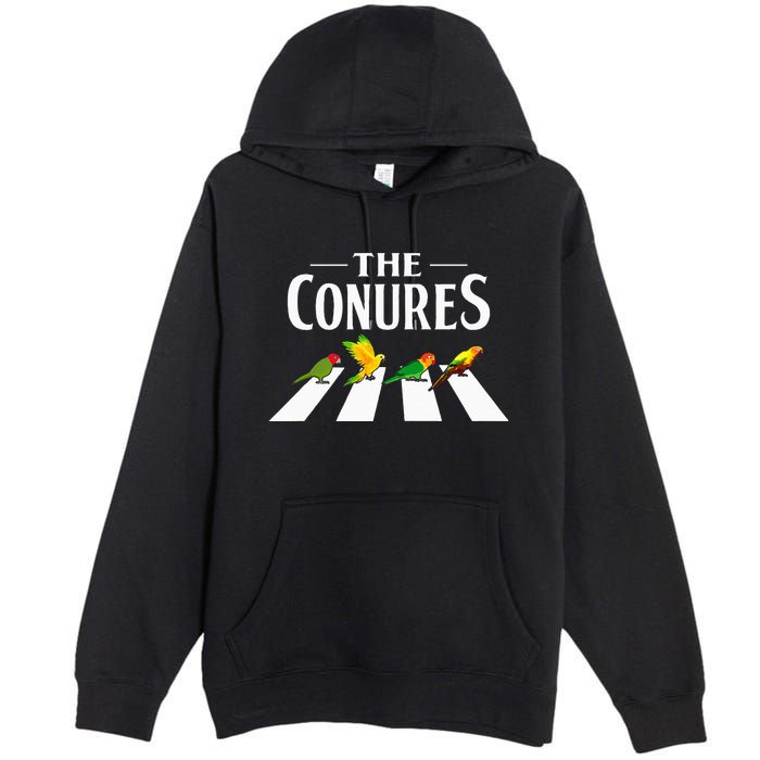 Sun Conure Parrot Pedestrian Design For A Conure Owner Premium Pullover Hoodie