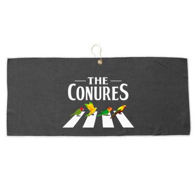 Sun Conure Parrot Pedestrian Design For A Conure Owner Large Microfiber Waffle Golf Towel