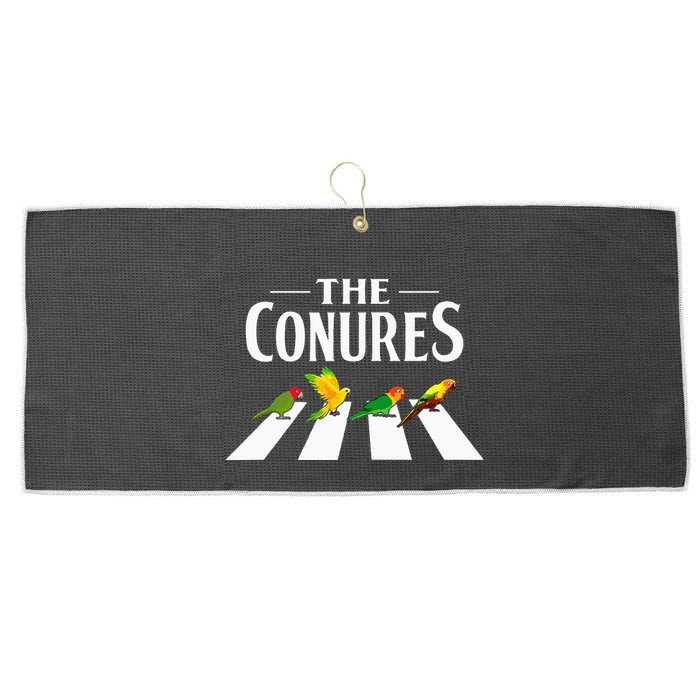 Sun Conure Parrot Pedestrian Design For A Conure Owner Large Microfiber Waffle Golf Towel