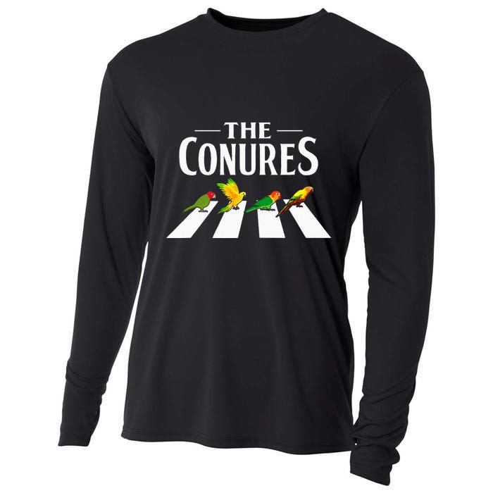 Sun Conure Parrot Pedestrian Design For A Conure Owner Cooling Performance Long Sleeve Crew