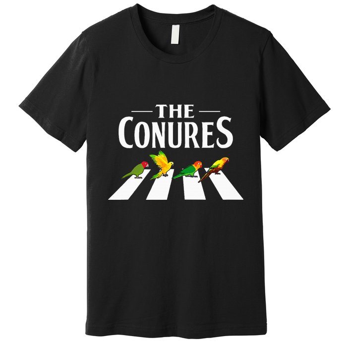Sun Conure Parrot Pedestrian Design For A Conure Owner Premium T-Shirt