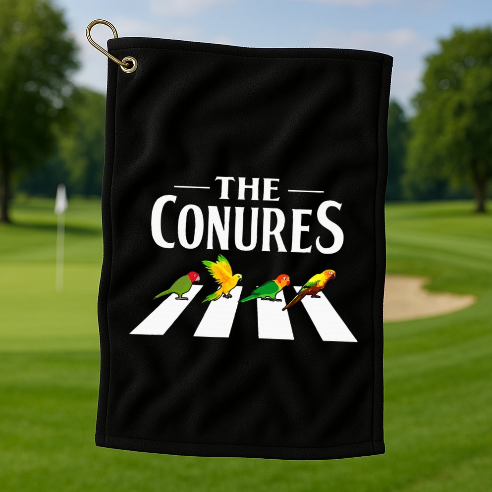 Sun Conure Parrot Pedestrian Design For A Conure Owner Golf Towel