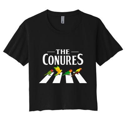 Sun Conure Parrot Pedestrian Design For A Conure Owner Crop Top