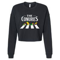 Sun Conure Parrot Pedestrian Design For A Conure Owner Cropped Pullover Crew