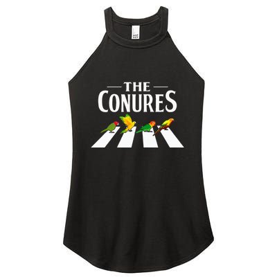 Sun Conure Parrot Pedestrian Design For A Conure Owner Women's Perfect Tri Rocker Tank