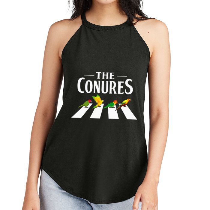 Sun Conure Parrot Pedestrian Design For A Conure Owner Women's Perfect Tri Rocker Tank