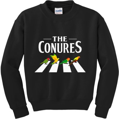 Sun Conure Parrot Pedestrian Design For A Conure Owner Kids Sweatshirt