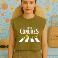 Sun Conure Parrot Pedestrian Design For A Conure Owner Garment-Dyed Women's Muscle Tee