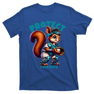 Squirrel Catcher Protect Your Nuts Funny Baseball Gift T-Shirt