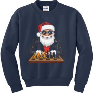 Santa Claus Playing Chess Kids Sweatshirt