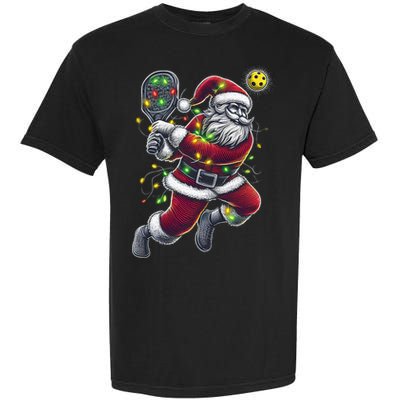 Santa Claus Playing Pickleball Lover Christmas Holiday Gift Garment-Dyed Heavyweight T-Shirt