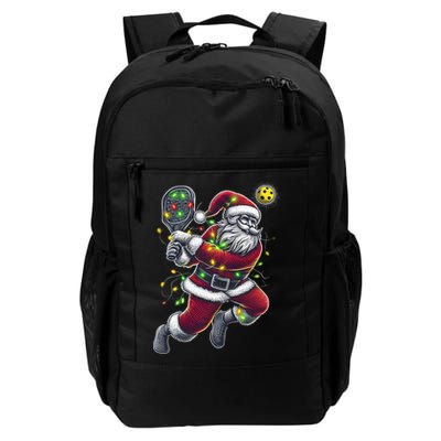 Santa Claus Playing Pickleball Lover Christmas Holiday Gift Daily Commute Backpack