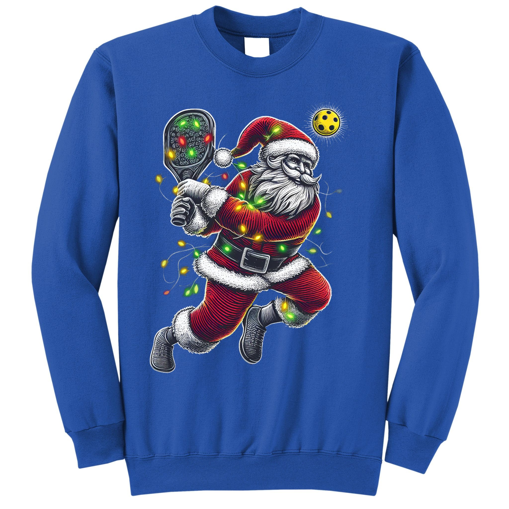 Santa Claus Playing Pickleball Lover Christmas Holiday Gift Sweatshirt