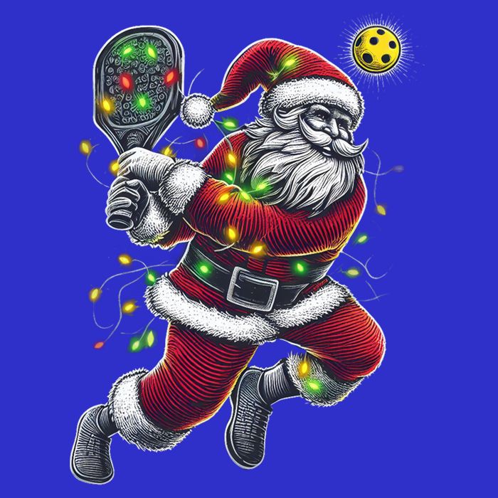 Santa Claus Playing Pickleball Lover Christmas Holiday Gift Sweatshirt