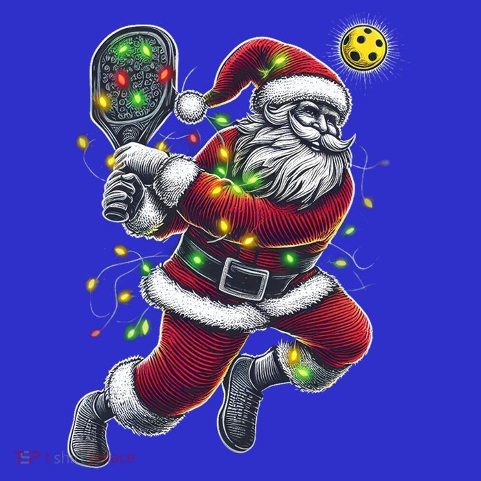 Santa Claus Playing Pickleball Lover Christmas Holiday Gift Baby Bodysuit