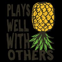 Swinger Couples Plays Well With Others Upside Down Pineapple Great Gift 16oz Travel Tumbler