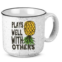 Swinger Couples Plays Well With Others Upside Down Pineapple Great Gift 15oz Campfire Ceramic Mug