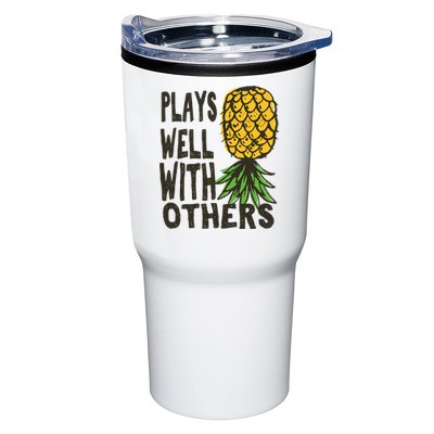 Swinger Couples Plays Well With Others Upside Down Pineapple Great Gift Tumbler