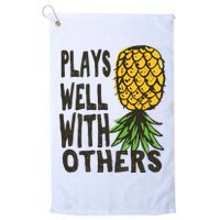 Swinger Couples Plays Well With Others Upside Down Pineapple Great Gift Golf Towel