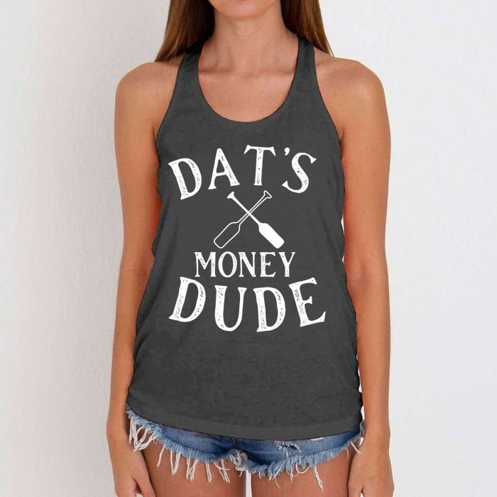 Stale Cracker Put That On A Cracka Dude That's Money Dude. Women's Knotted Racerback Tank