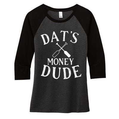 Stale Cracker Put That On A Cracka Dude That's Money Dude. Women's Tri-Blend 3/4-Sleeve Raglan Shirt