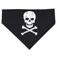 Skull Crossbones Pocket Halloween Costume Skeleton Bones USA-Made Doggie Bandana