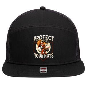 Squirrel Catcher Protect Your Nuts Baseball 7 Panel Mesh Trucker Snapback Hat