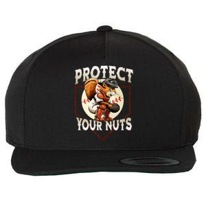 Squirrel Catcher Protect Your Nuts Baseball Wool Snapback Cap