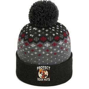 Squirrel Catcher Protect Your Nuts Baseball The Baniff Cuffed Pom Beanie