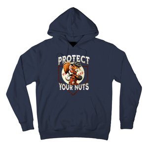 Squirrel Catcher Protect Your Nuts Baseball Hoodie