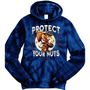 Squirrel Catcher Protect Your Nuts Baseball Tie Dye Hoodie