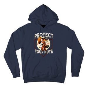 Squirrel Catcher Protect Your Nuts Baseball Tall Hoodie