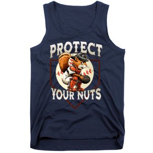 Squirrel Catcher Protect Your Nuts Baseball Tank Top