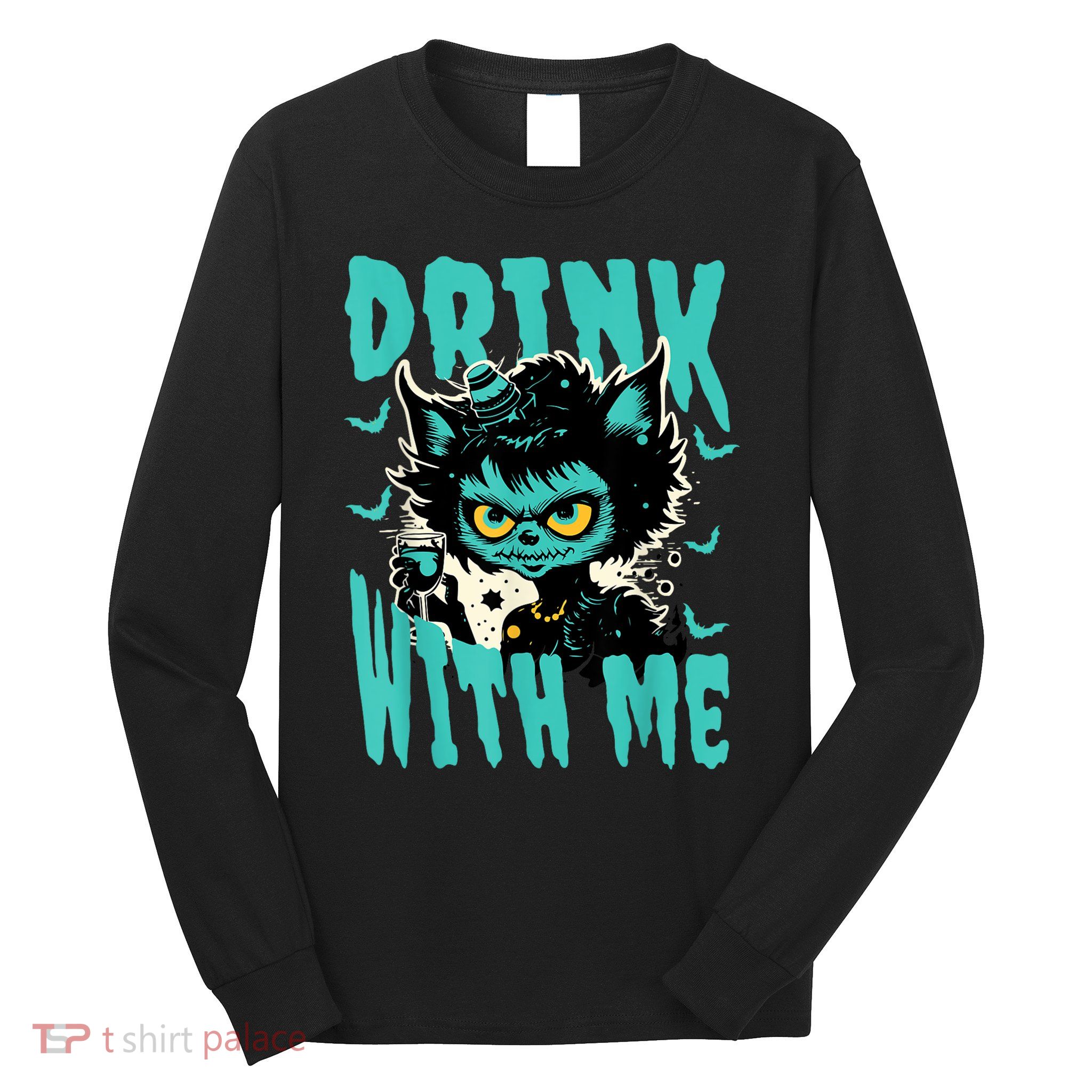 Spooky Cat Party Long Sleeve Shirt