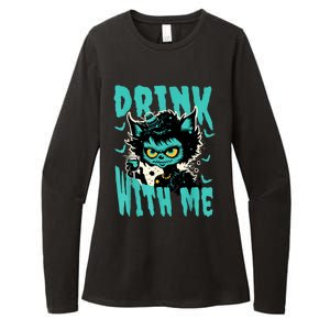 Spooky Cat Party Womens CVC Long Sleeve Shirt