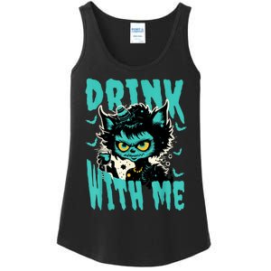 Spooky Cat Party Ladies Essential Tank