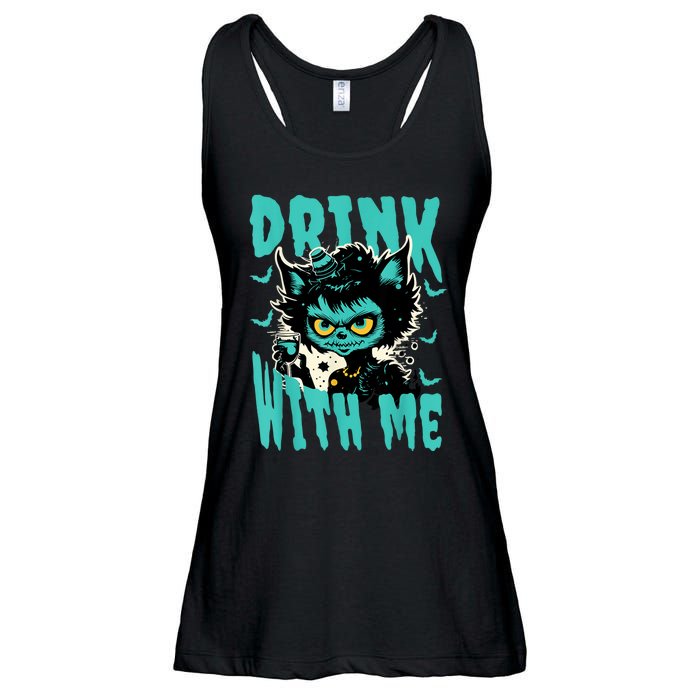 Spooky Cat Party Ladies Essential Flowy Tank