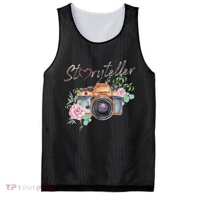 Storyteller Camera Photography Photographer Cameraman Ideas Mesh Reversible Basketball Jersey Tank