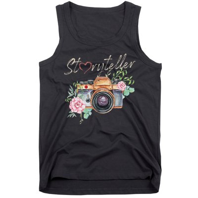 Storyteller Camera Photography Photographer Cameraman Ideas Tank Top