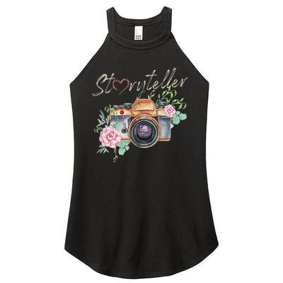 Storyteller Camera Photography Photographer Cameraman Ideas Women's Perfect Tri Rocker Tank