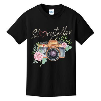 Storyteller Camera Photography Photographer Cameraman Ideas Kids T-Shirt