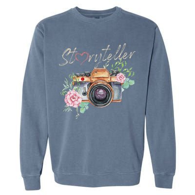 Storyteller Camera Photography Photographer Cameraman Ideas Garment-Dyed Sweatshirt