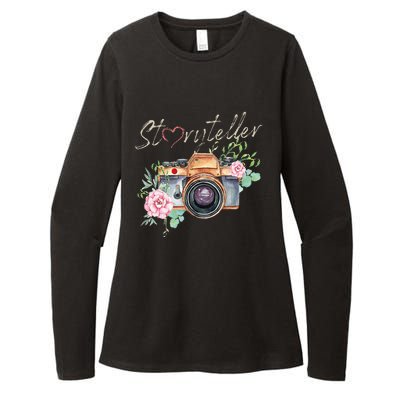 Storyteller Camera Photography Photographer Cameraman Ideas Womens CVC Long Sleeve Shirt