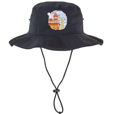 Santa Claus Peeing On Roof Funny Holiday Christmas Bucket Hat